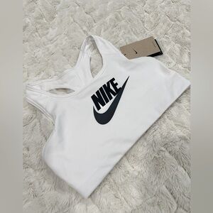 NWT White Medium Nike Swoosh Racerback SportsBra